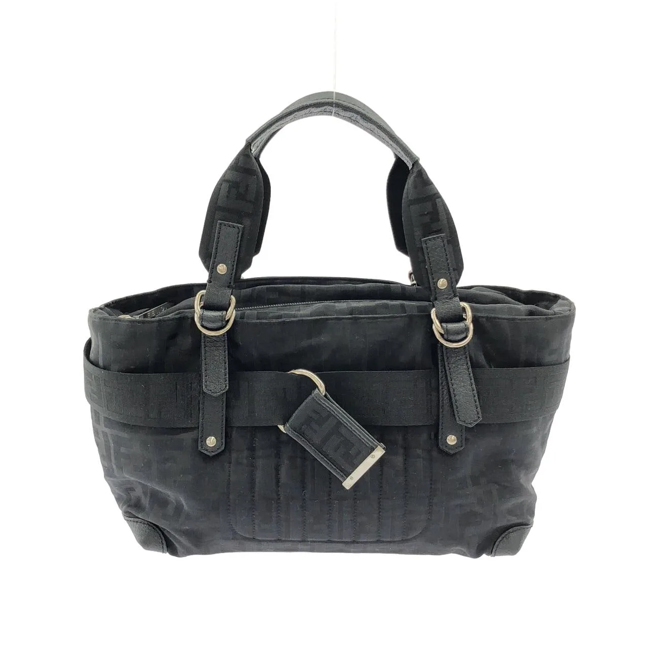 FENDI Sunshine Shopper 8BH143 RG5 Handbag Nylon Black