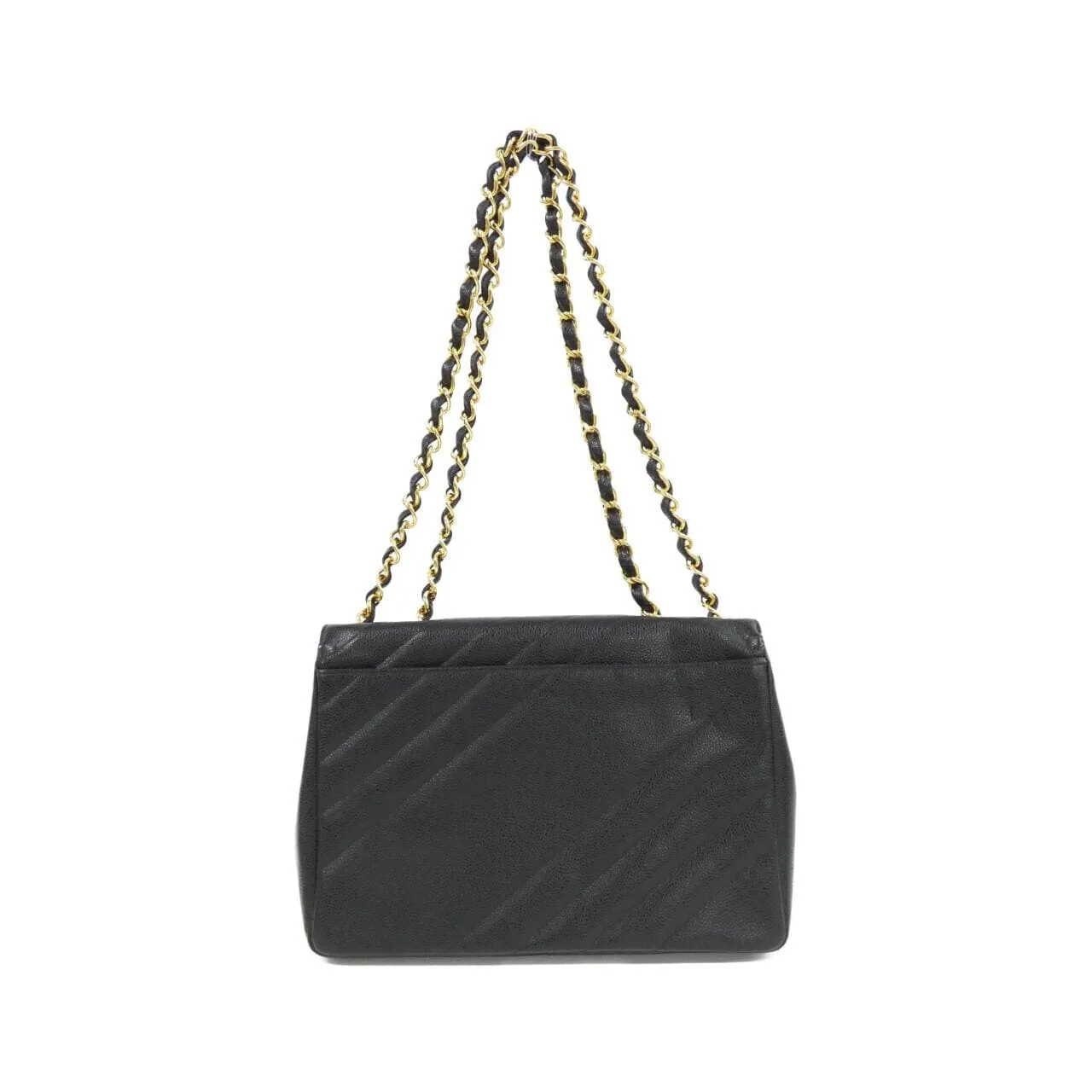 CHANEL Shoulder Grained Calfskin Black Grained Calfskin Rank A - Thumbnail 2