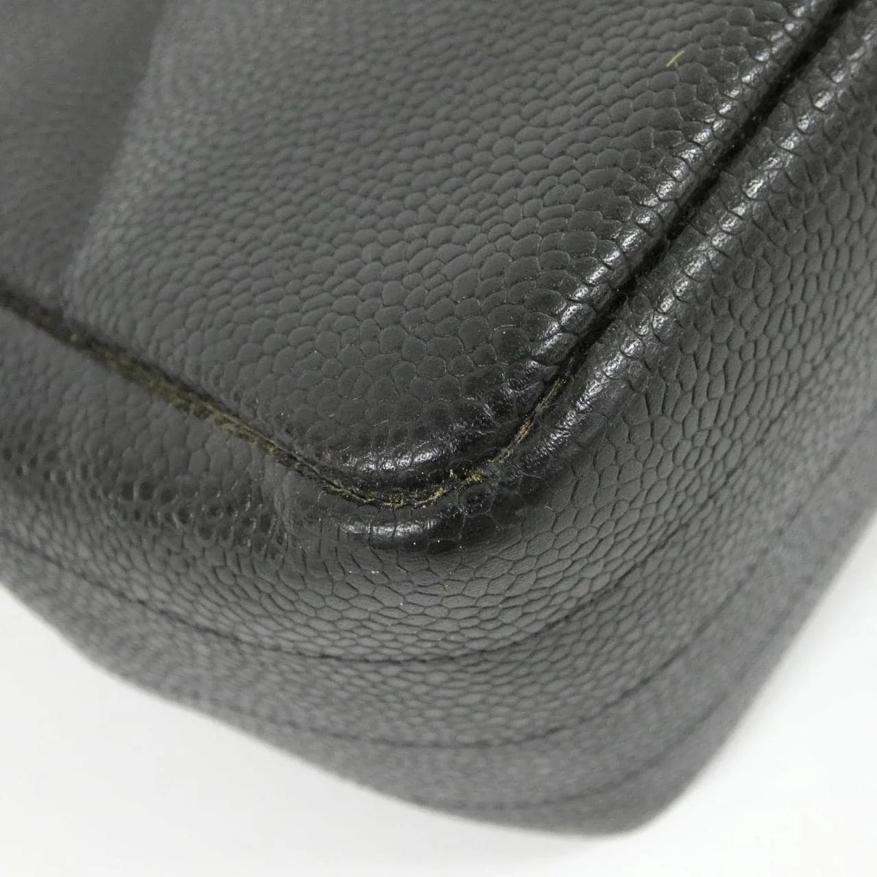 CHANEL Shoulder Grained Calfskin Black Grained Calfskin Rank A - Thumbnail 4