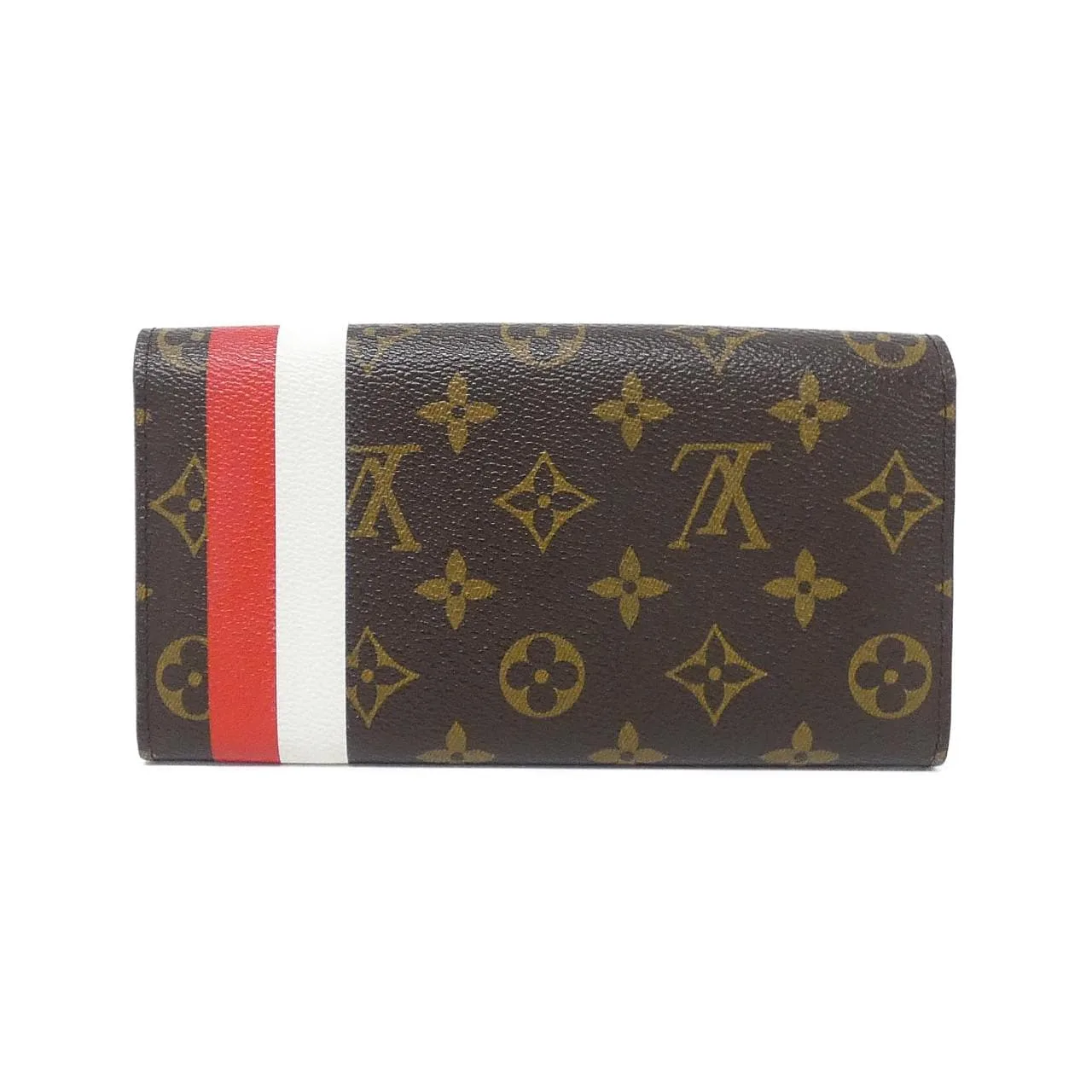 LOUIS VUITTON M60034 Wallet Monogram 紅色 Monogram 中古品A - 縮圖 2