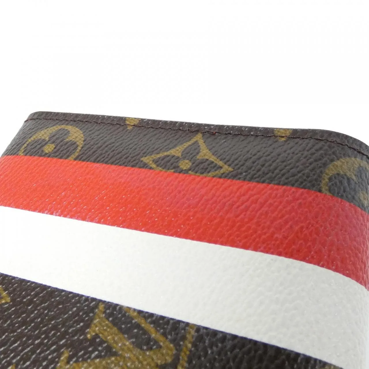 LOUIS VUITTON M60034 Wallet Monogram 紅色 Monogram 中古品A - 縮圖 3