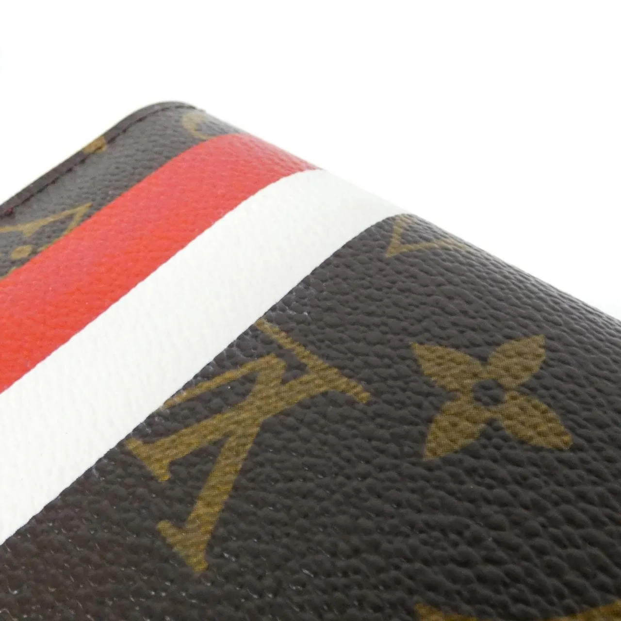 LOUIS VUITTON M60034 Wallet Monogram 紅色 Monogram 中古品A - 縮圖 4