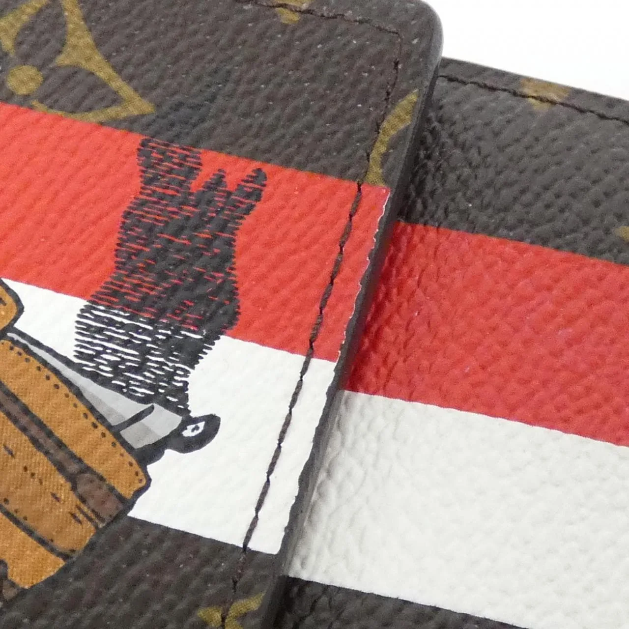 LOUIS VUITTON M60034 Wallet Monogram 紅色 Monogram 中古品A - 縮圖 6