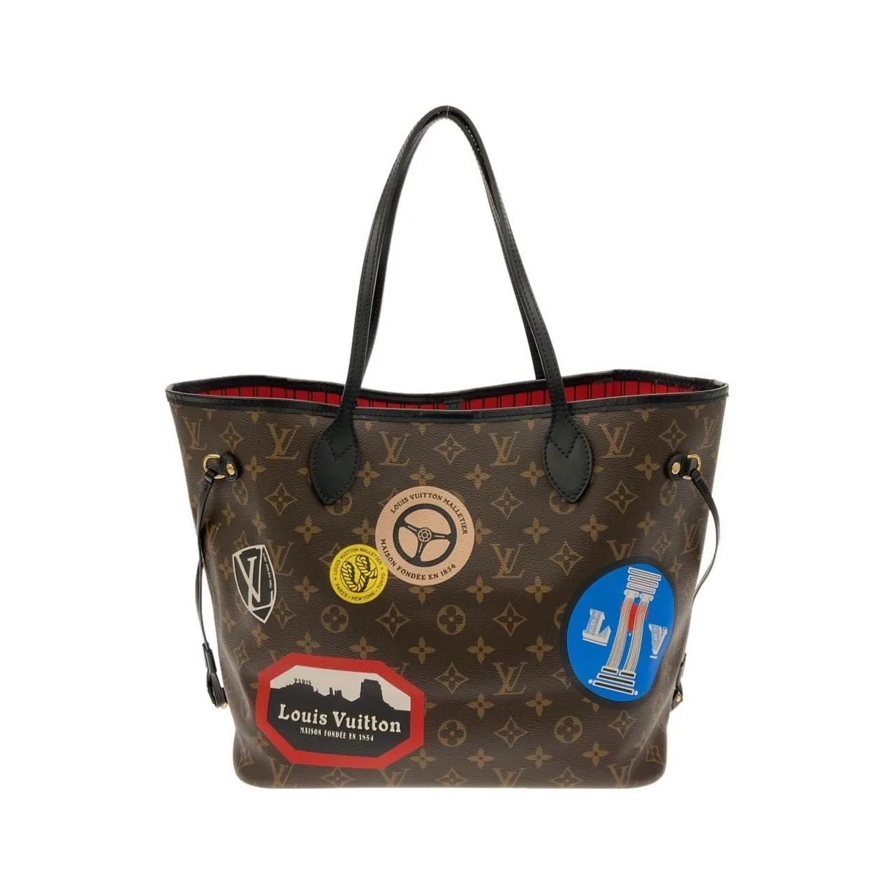 LOUIS VUITTON Neverfull M42844 Tote Monogram Black