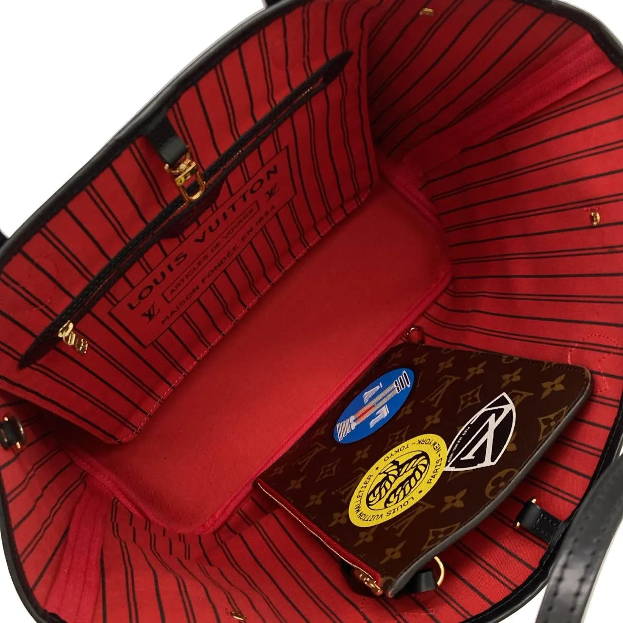 LOUIS VUITTON Neverfull M42844 Tote Monogram Black Monogram - Thumbnail 7