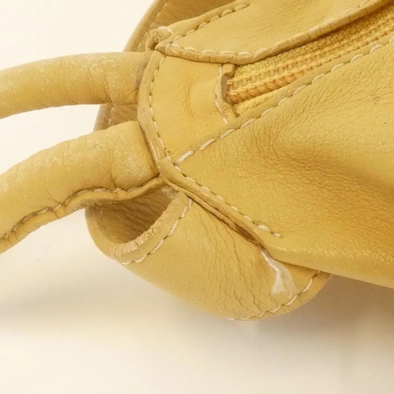 LOEWE Backpack Leather 黃色 皮革 中古品B - 縮圖 6