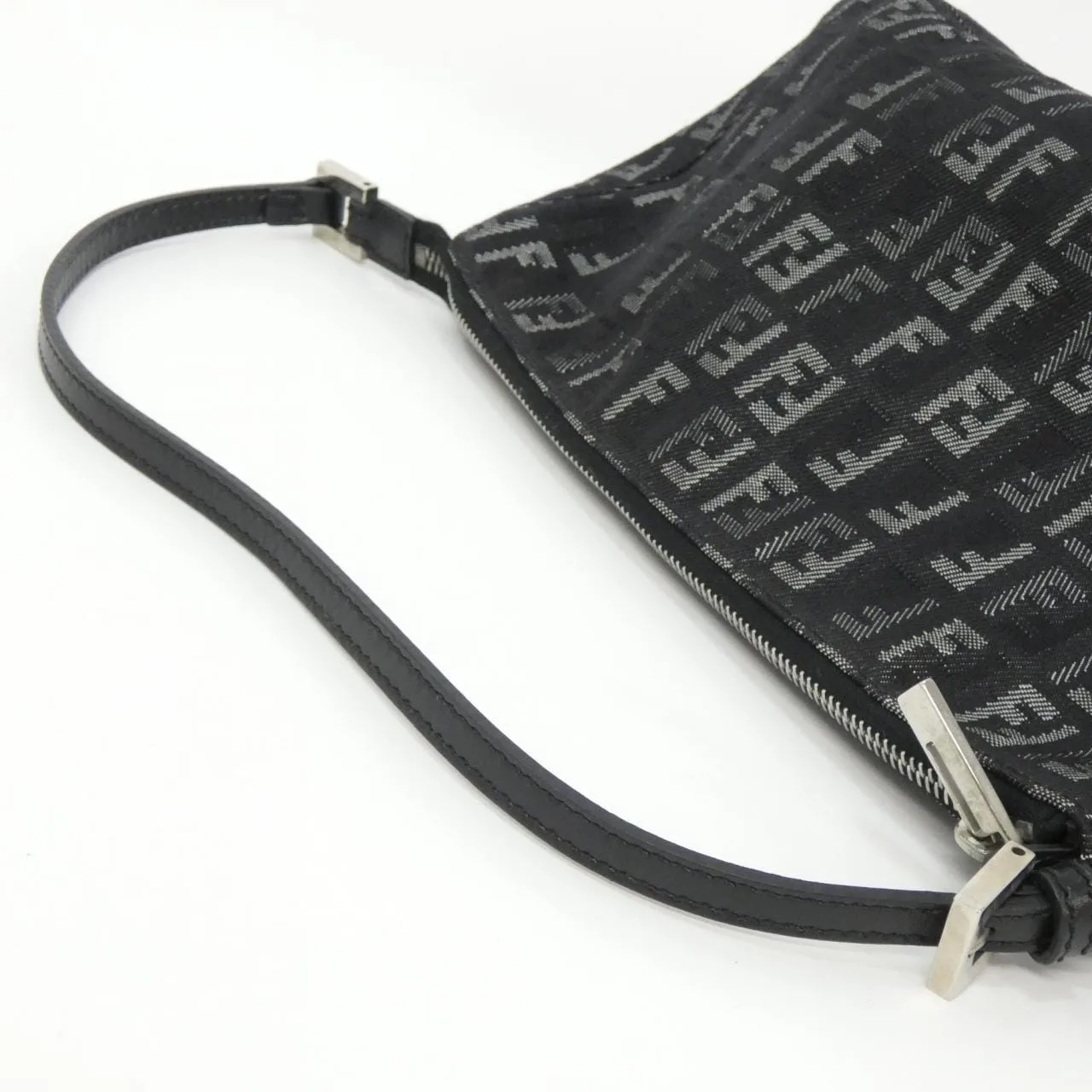 FENDI Baguette 8BR267 JQY Shoulder Canvas Black Canvas Rank A - Thumbnail 6