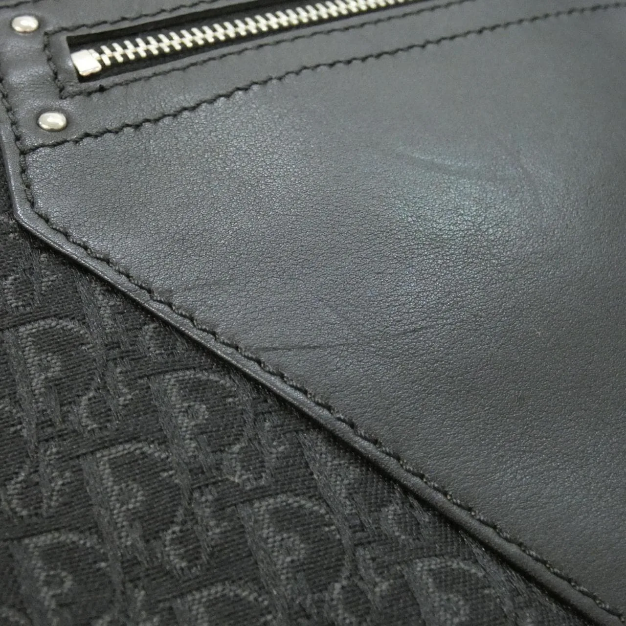 DIOR Shoulder Canvas 黑色 帆布 中古品A - 縮圖 4