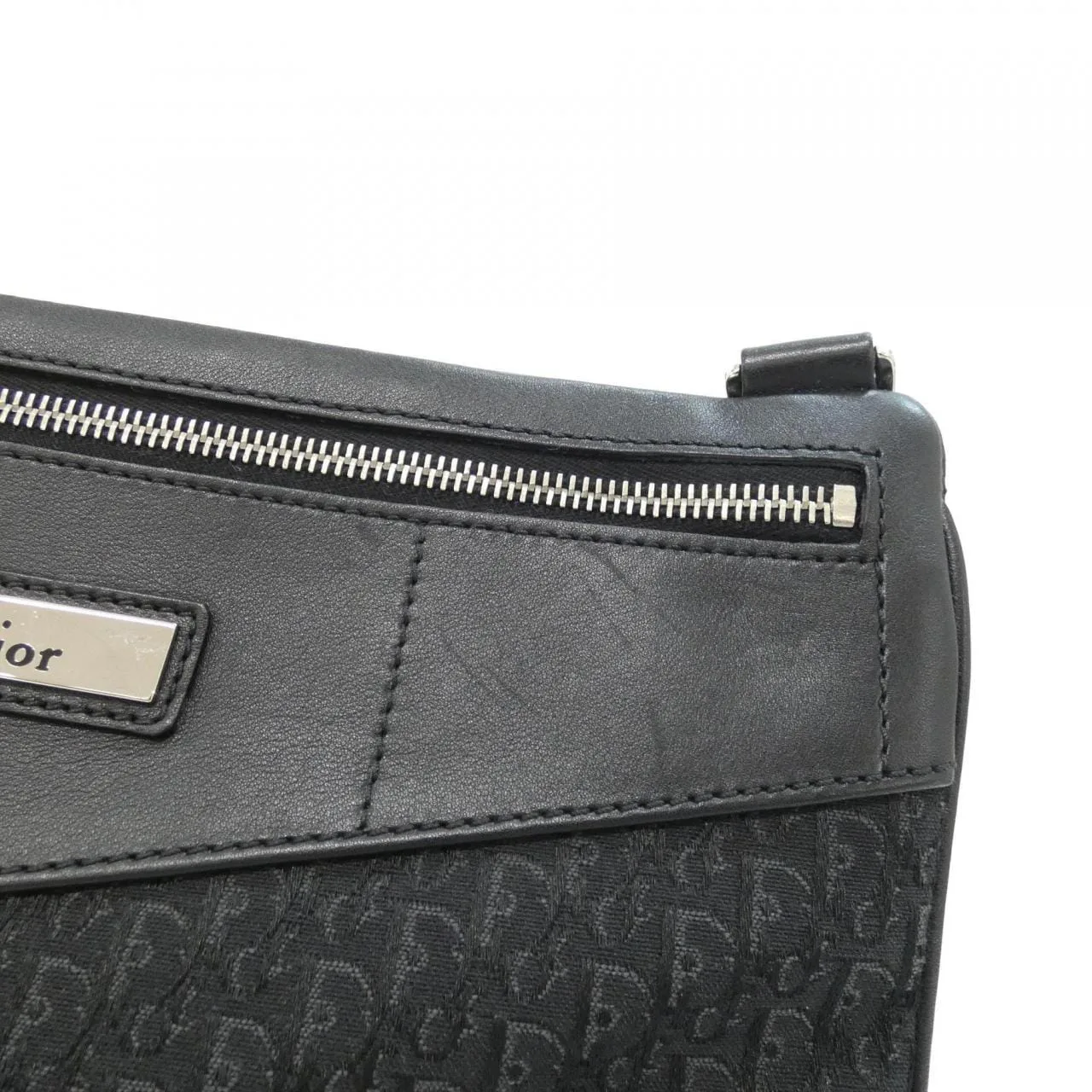 DIOR Shoulder Canvas 黑色 帆布 中古品A - 縮圖 5