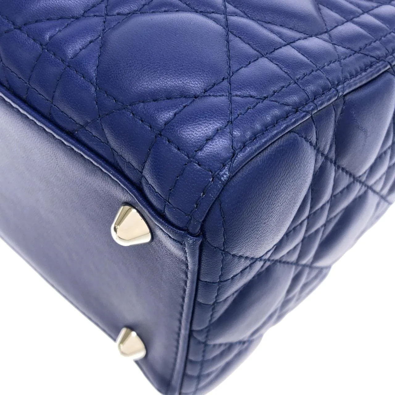 DIOR Lady Dior CAL44561 Handbag Lambskin Silver Lambskin - Thumbnail 3