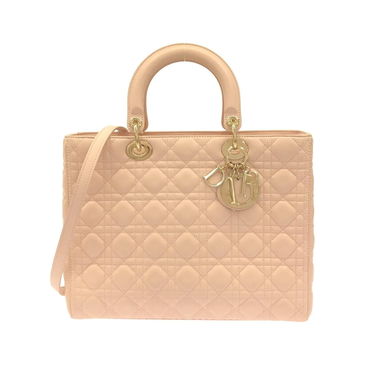 DIOR Lady Dior CAL44560 Handbag Lambskin Pink