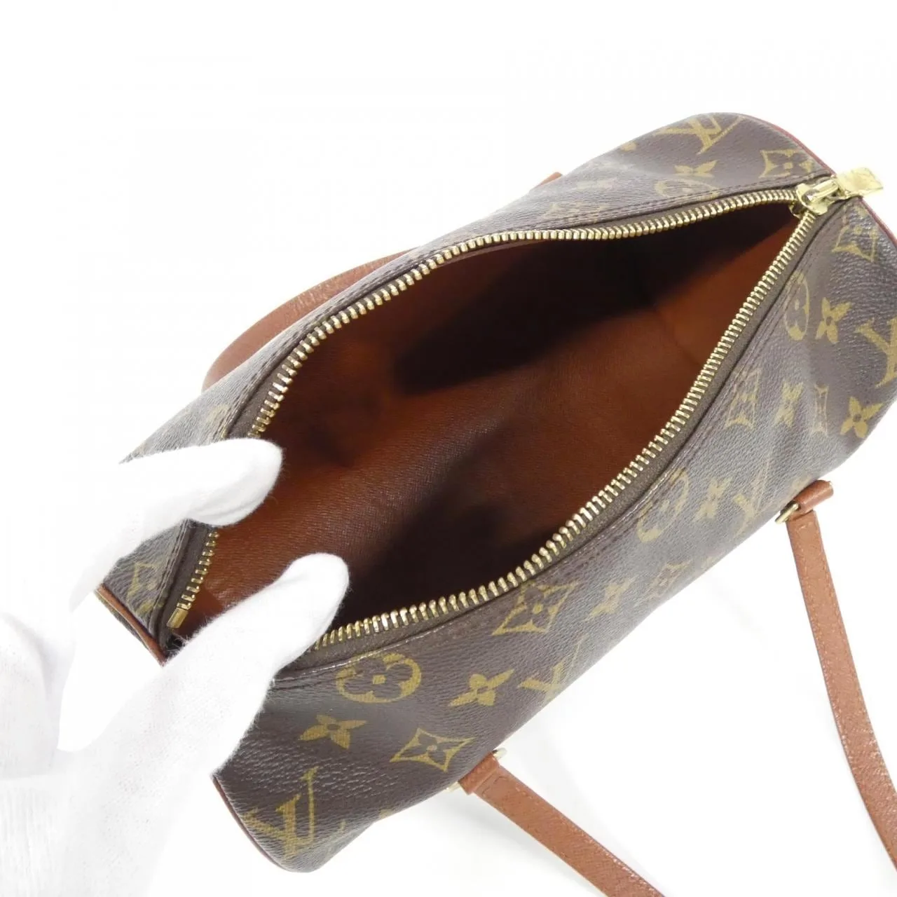 LOUIS VUITTON Papillon M51366 Handbag Monogram 黑色 Monogram 中古品A - 縮圖 7