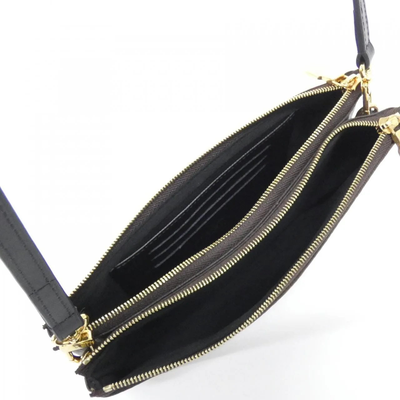 LOUIS VUITTON Pochette M69203 Shoulder Monogram 黑色 Monogram 中古品A - 縮圖 6