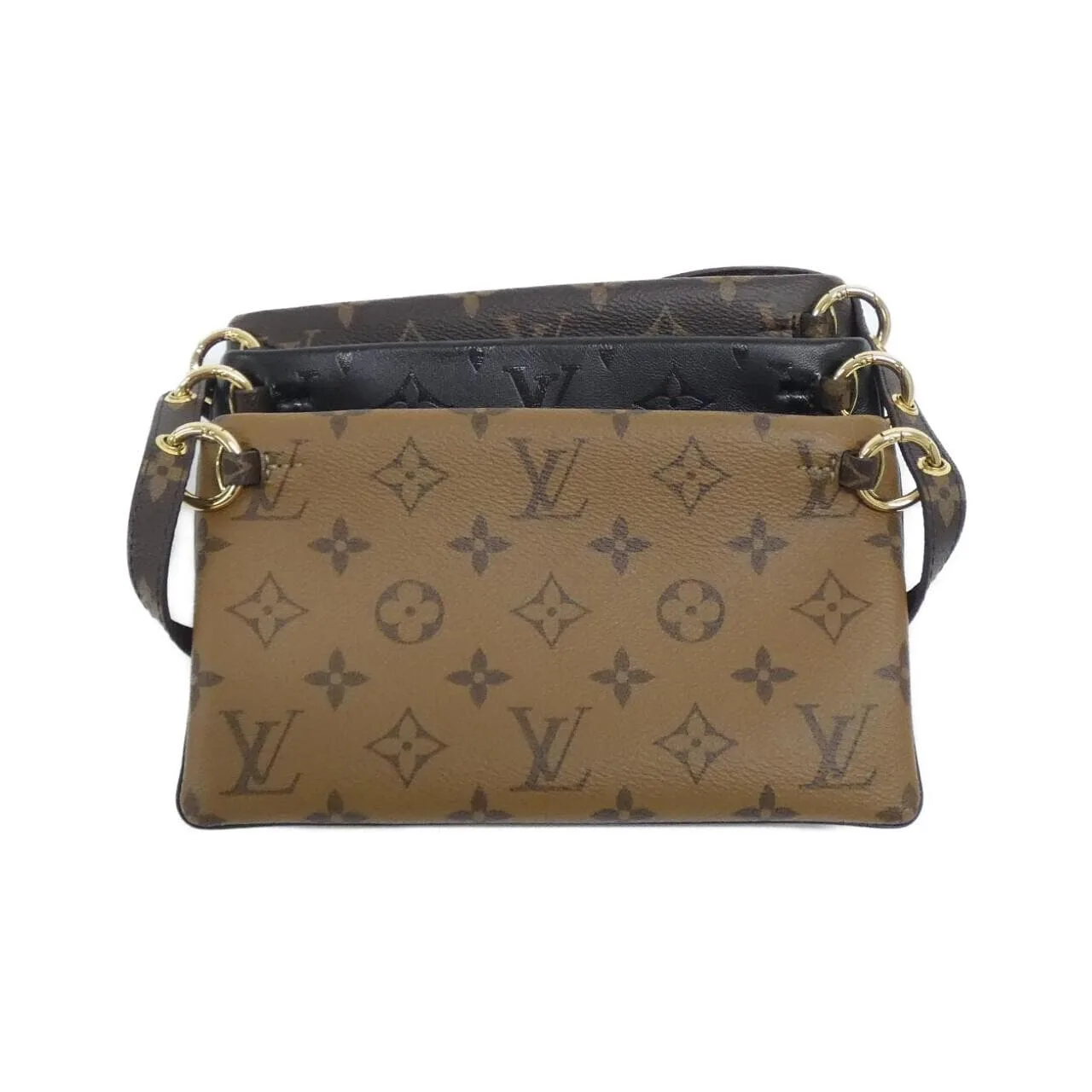 LOUIS VUITTON Pochette M45412 Shoulder Monogram 黑色 Monogram 中古品A - 縮圖 2
