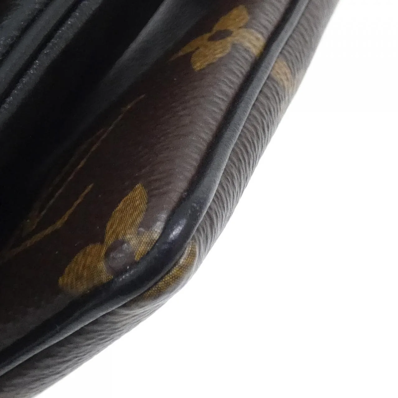 LOUIS VUITTON Pochette M45412 Shoulder Monogram 黑色 Monogram 中古品A - 縮圖 3