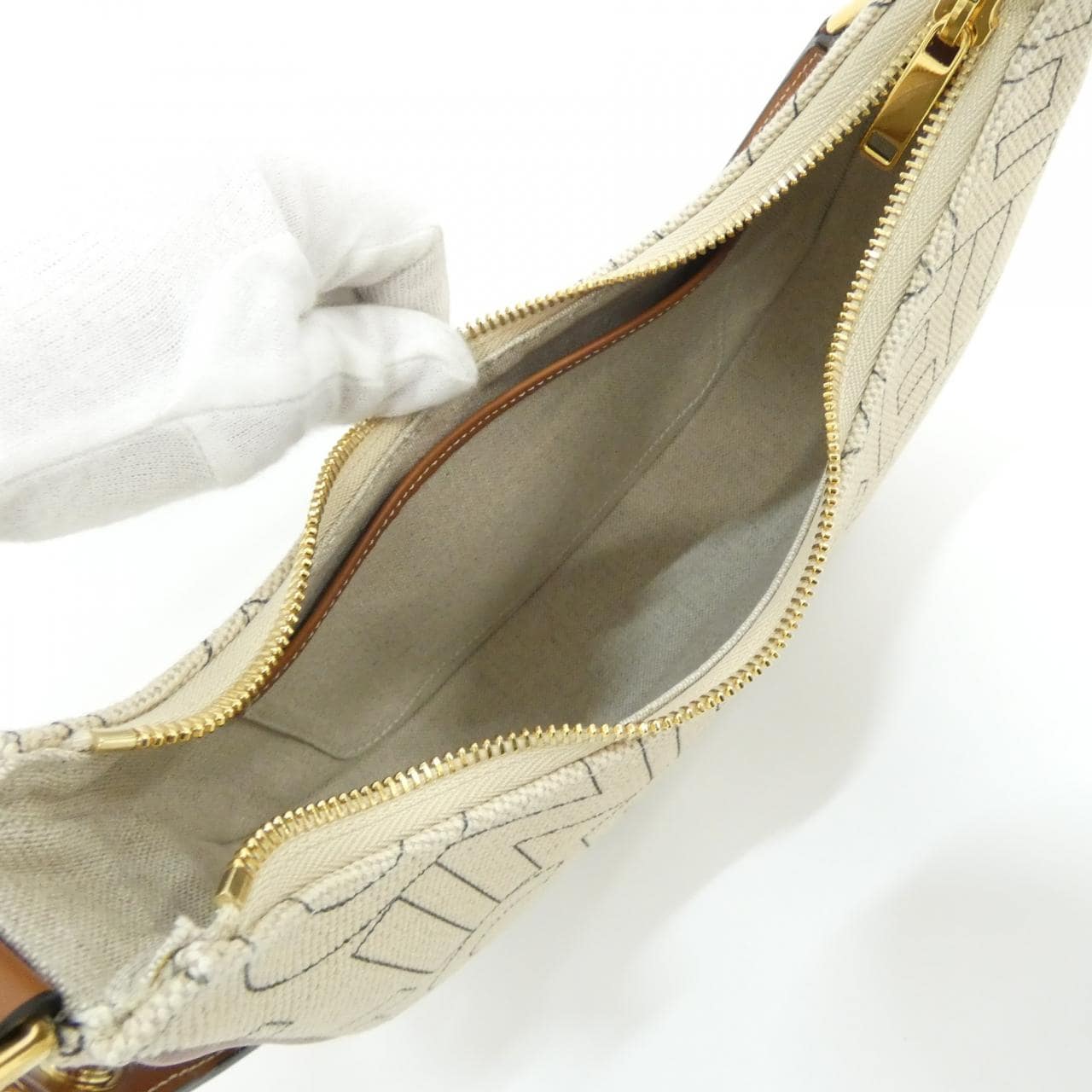 CELINE 196922ERK Shoulder Bag Canvas Black Canvas - Thumbnail 5