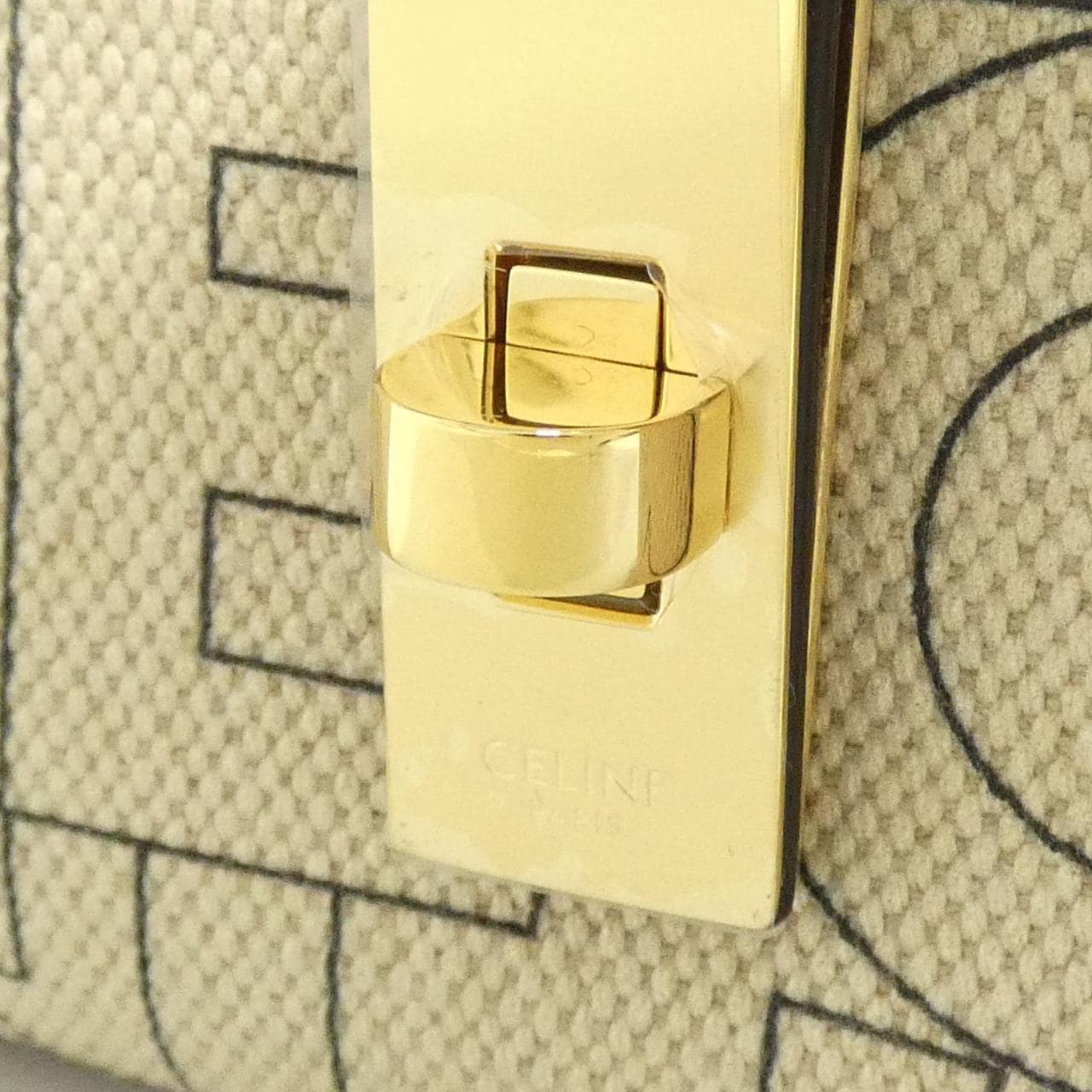 CELINE 196852ERG Shoulder Bag Canvas Black Canvas - Thumbnail 4