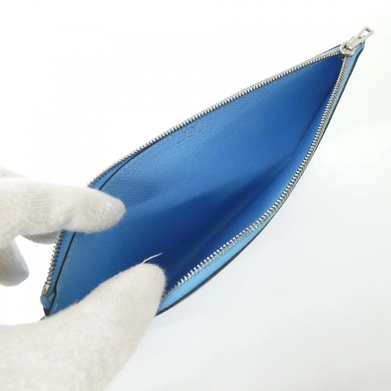 HERMES 073804CK Pouch Epsom 金色 Epsom 皮 中古品A - 縮圖 10