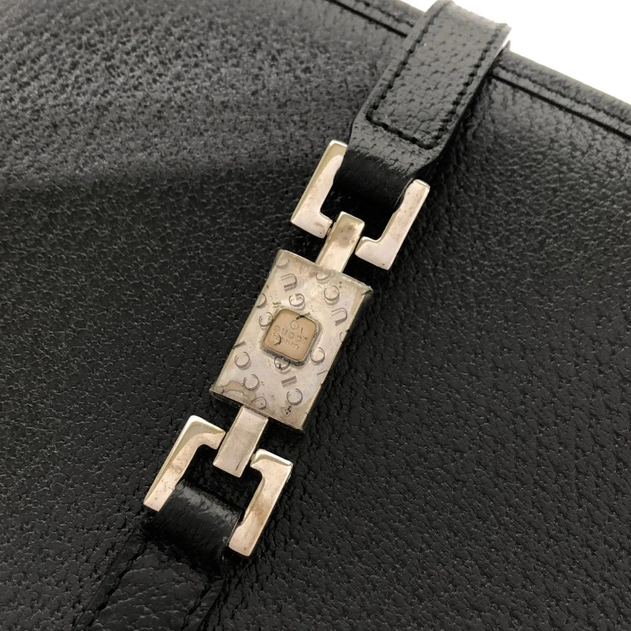 GUCCI 002 1071 手提包 皮革 黑色 皮革 中古品A - 縮圖 4