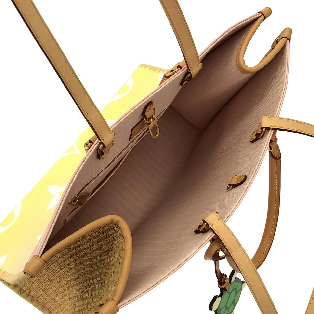 LOUIS VUITTON OnTheGo M57889 Handbag Monogram 粉色 Monogram 中古品A - 縮圖 8