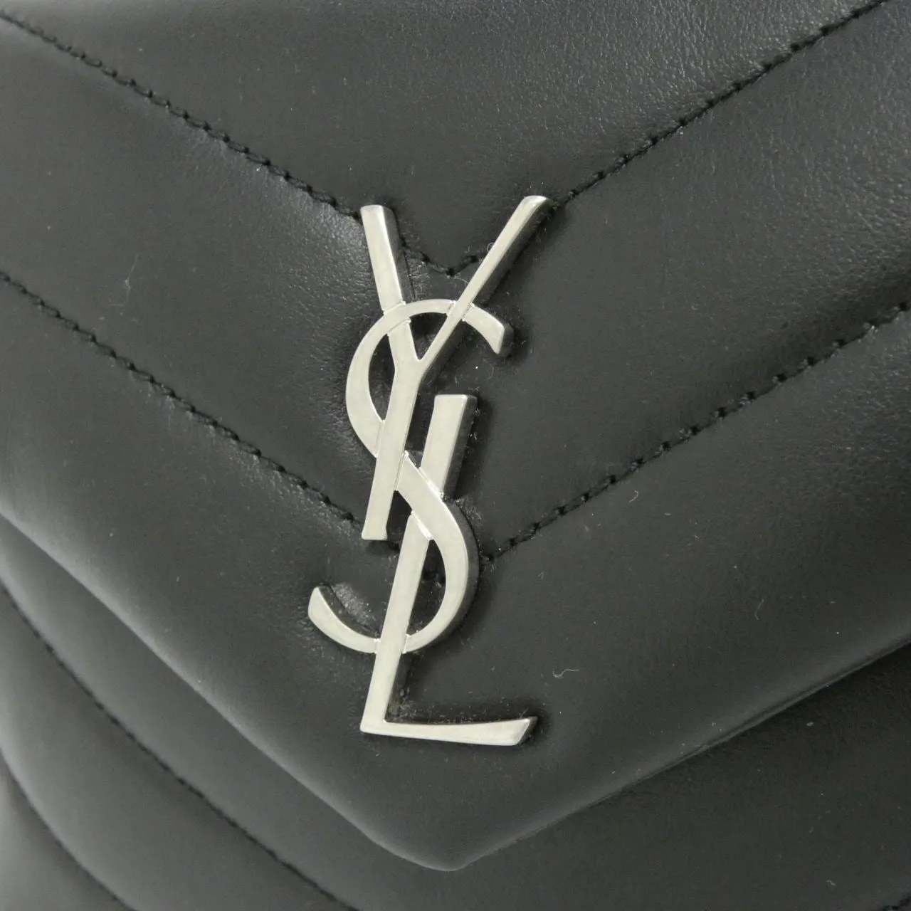 SAINT LAURENT Loulou 678401 DV706 Shoulder 黑色 新品 - 縮圖 4