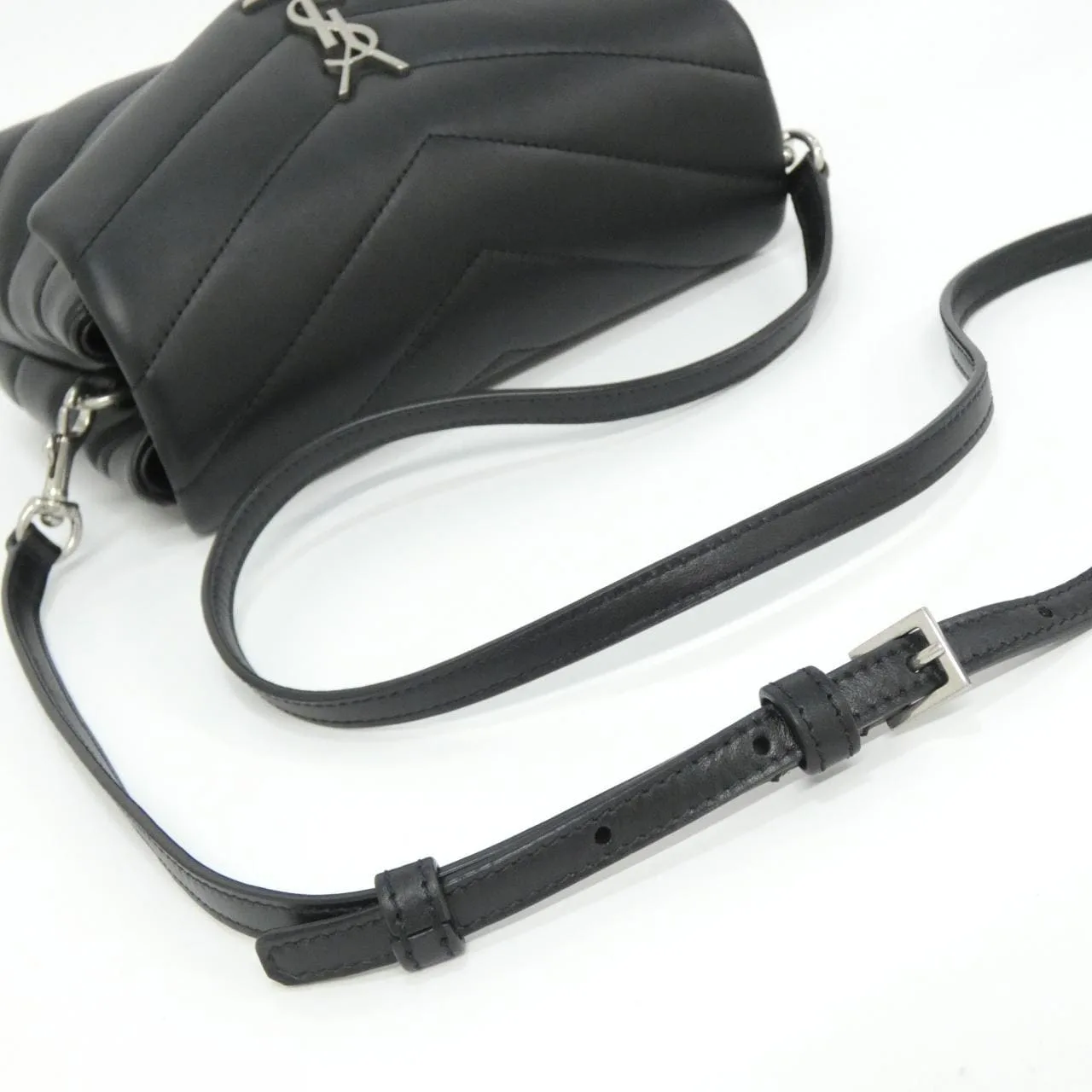 SAINT LAURENT Loulou 678401 DV706 Shoulder 黑色 新品 - 縮圖 5