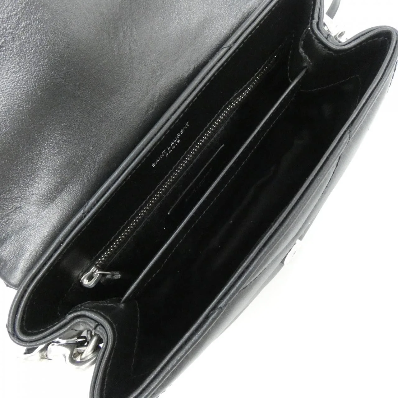 SAINT LAURENT Loulou 678401 DV706 Shoulder 黑色 新品 - 縮圖 6