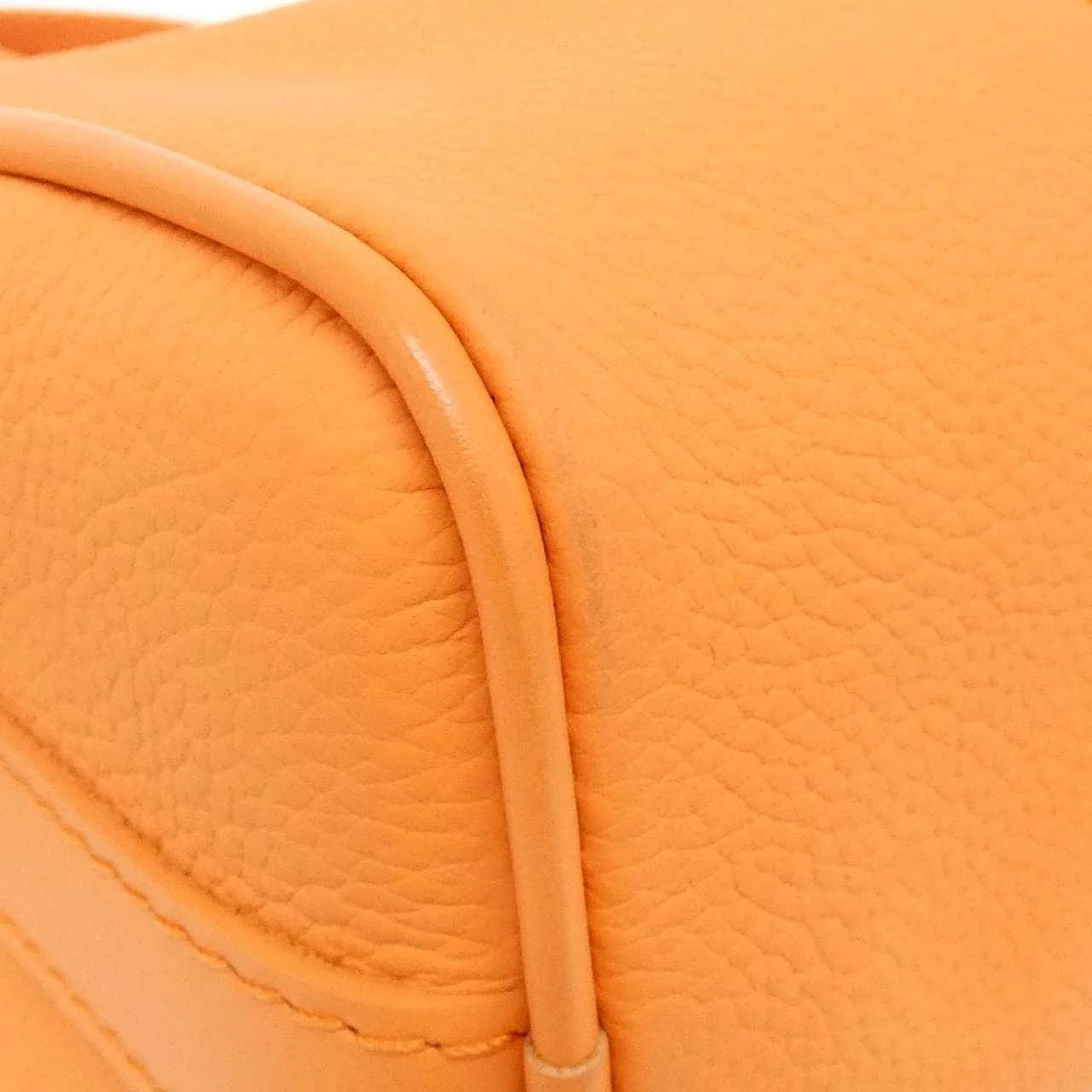 LOUIS VUITTON Keepall M81004 Boston Lambskin 橙色 羊皮 中古品A - 縮圖 3