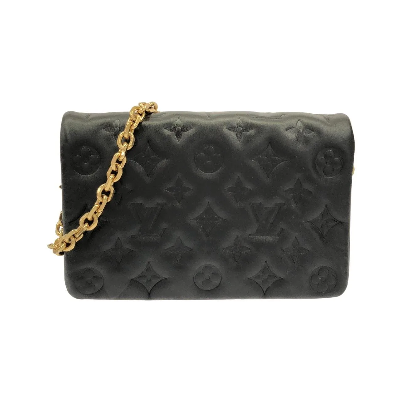 LOUIS VUITTON Pochette M80742 Shoulder Lambskin Black
