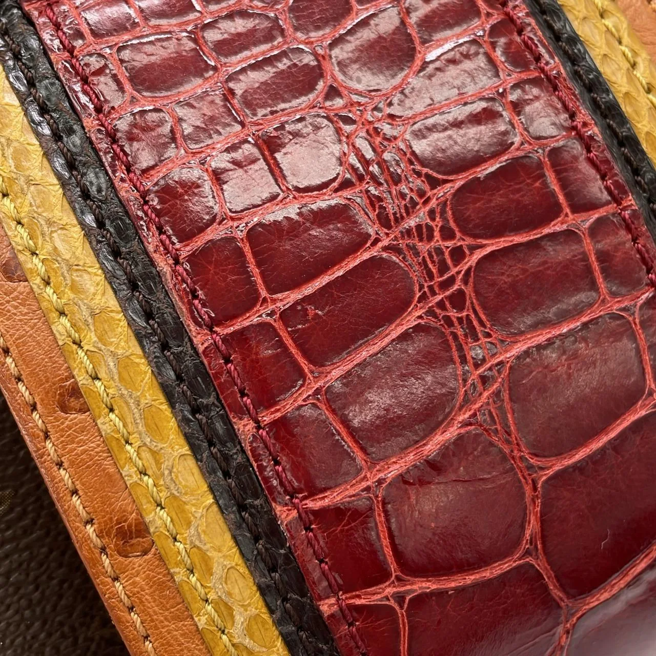 LOUIS VUITTON M95580 手提包 Monogram 酒紅色 Monogram 中古品A - 縮圖 7