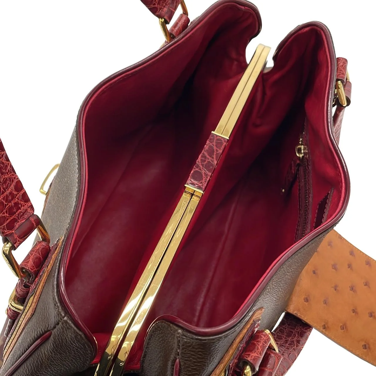 LOUIS VUITTON M95580 手提包 Monogram 酒紅色 Monogram 中古品A - 縮圖 8