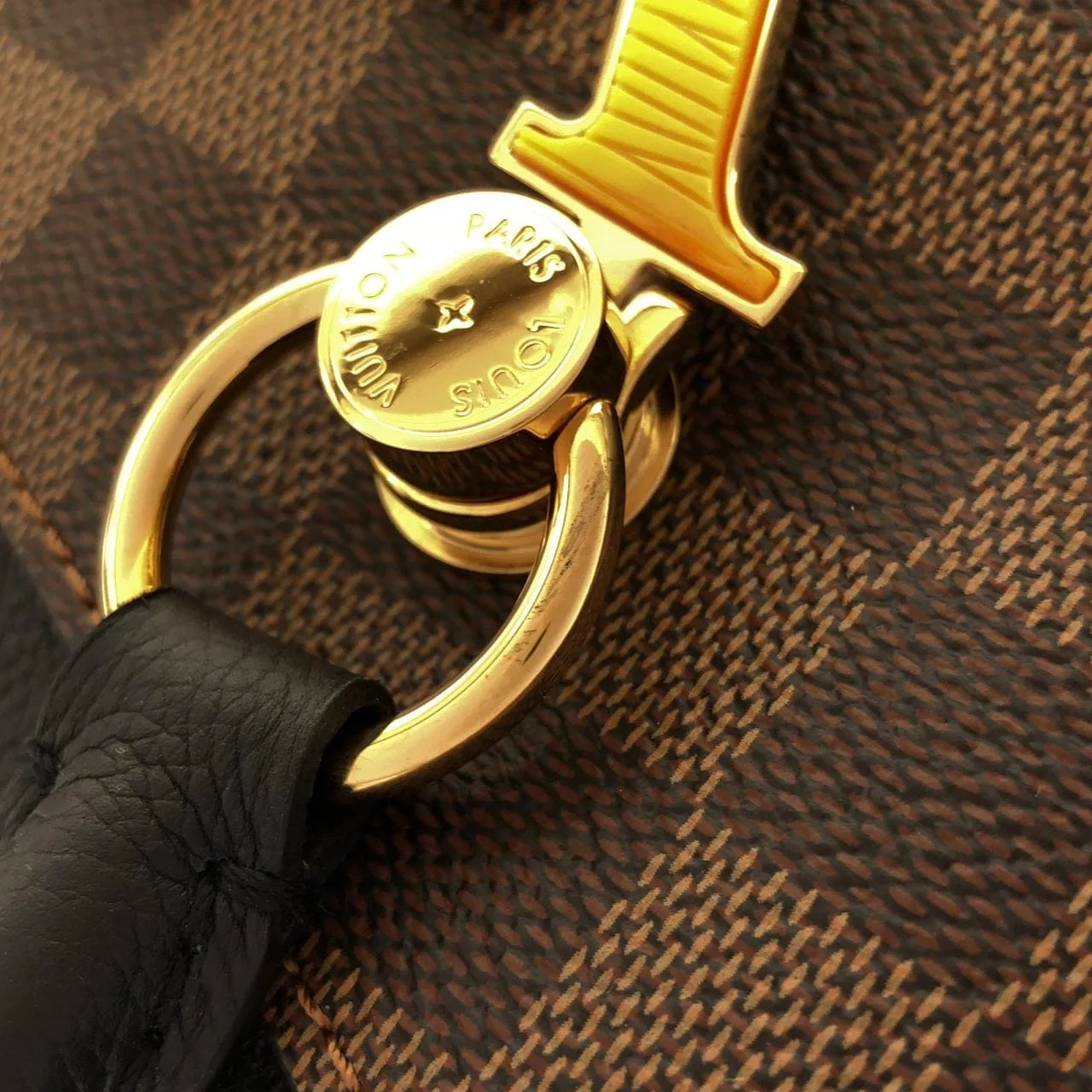 LOUIS VUITTON N40050 Handbag Damier 黑色 Damier 中古品A - 縮圖 5