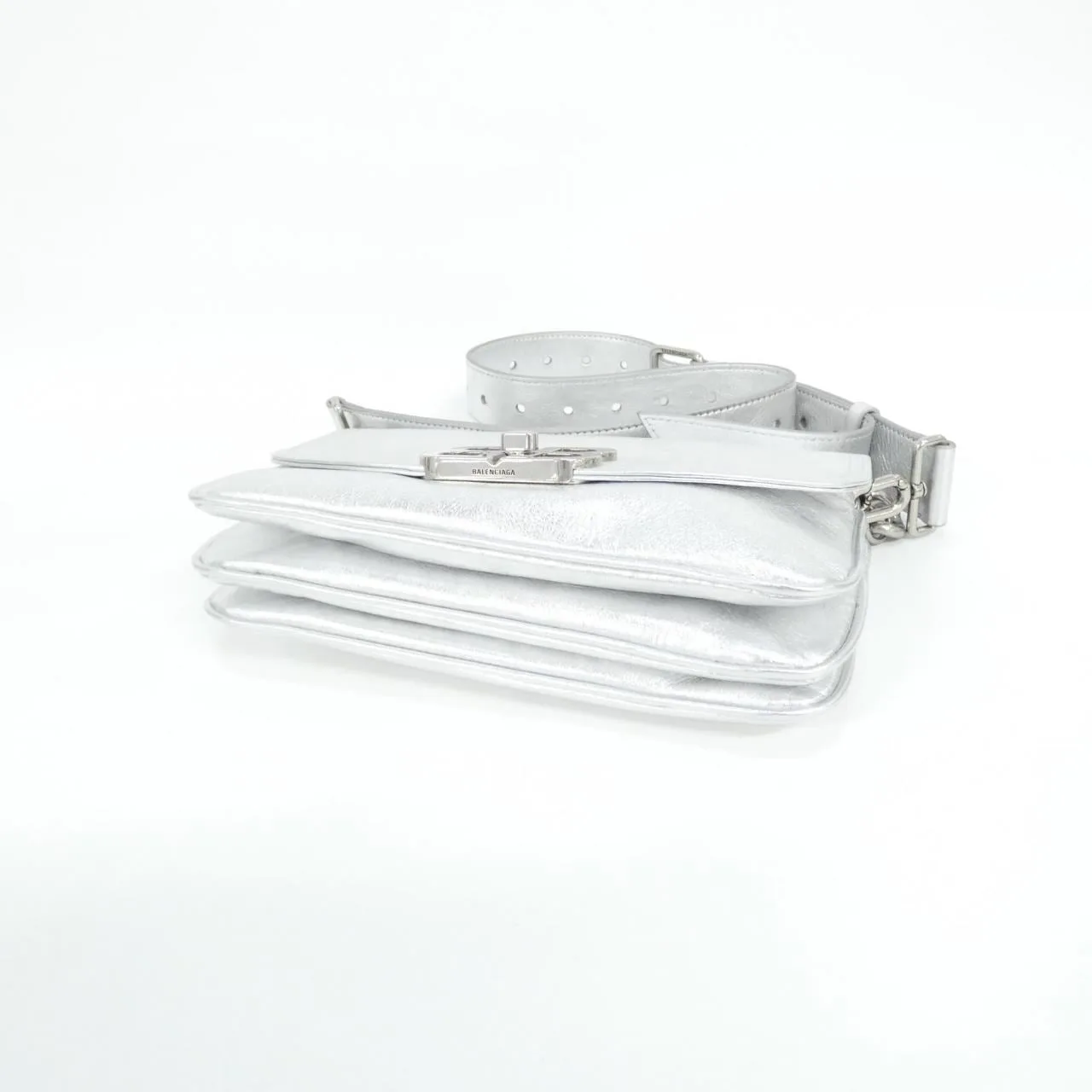 BALENCIAGA Hourglass 748598 2AA1Q Shoulder Black Rank A - Thumbnail 3