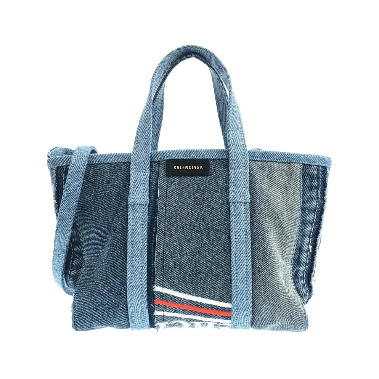 BALENCIAGA Le Cagole 671404 210BT Handbag Canvas Blue