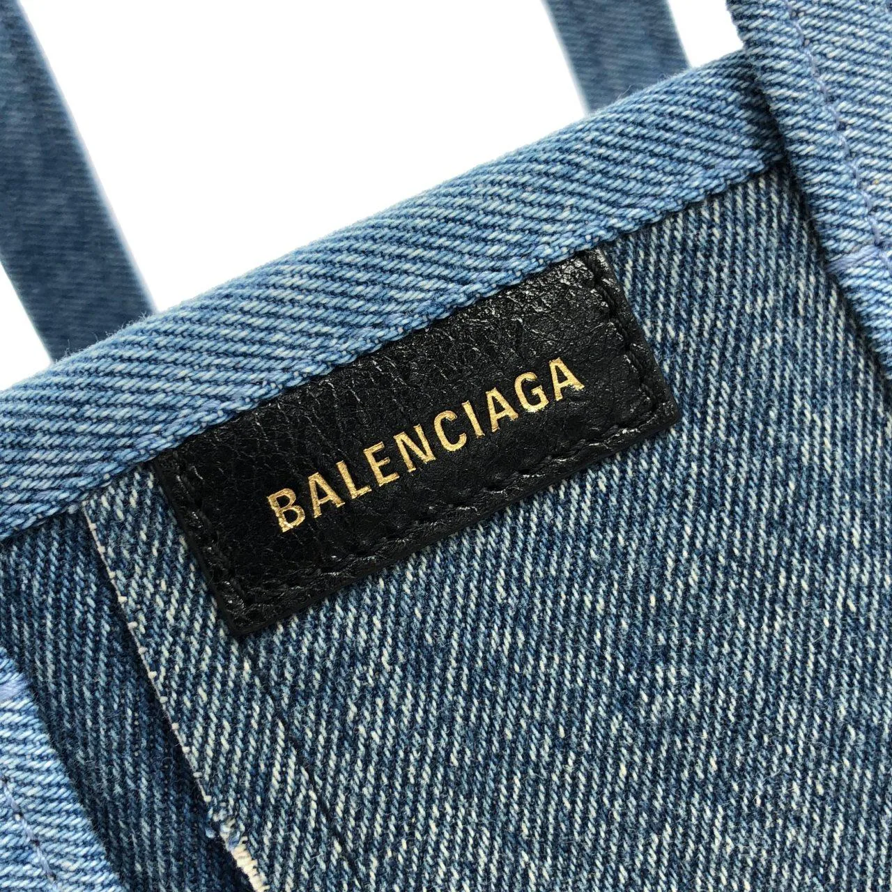 BALENCIAGA Le Cagole 671404 210BT Handbag Canvas 藍色 帆布 中古品A - 縮圖 4
