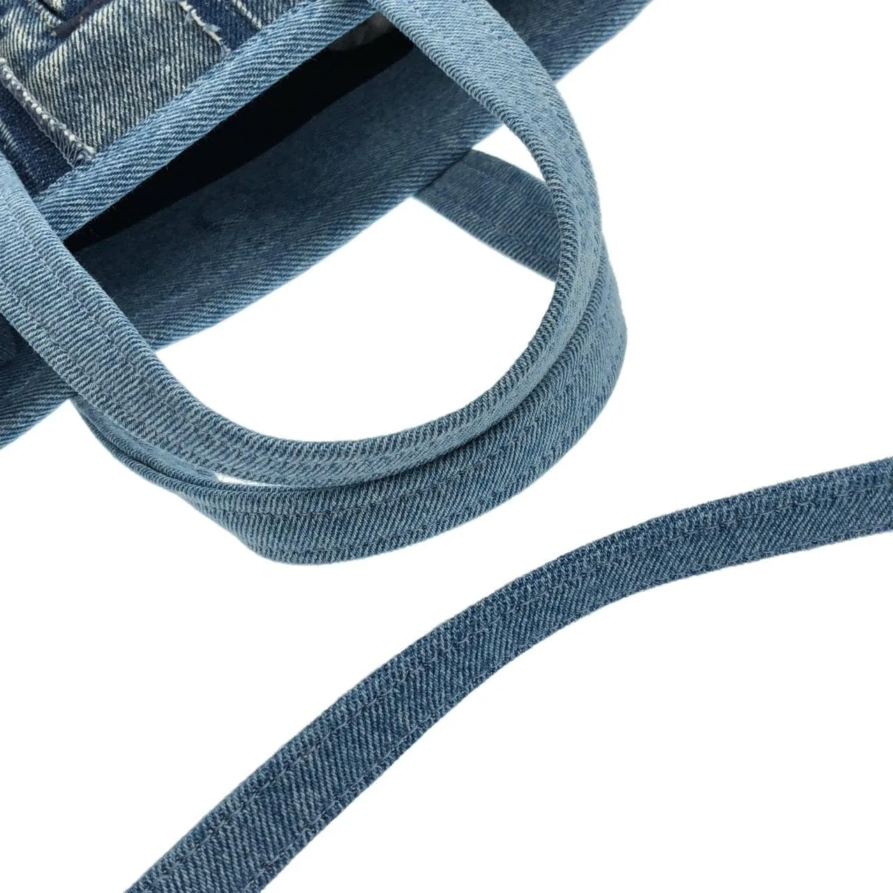 BALENCIAGA Le Cagole 671404 210BT Handbag Canvas 藍色 帆布 中古品A - 縮圖 6