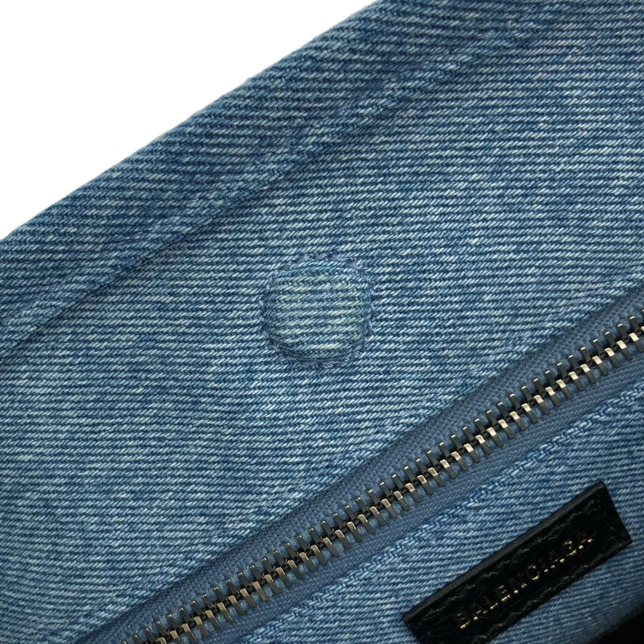 BALENCIAGA Le Cagole 671404 210BT Handbag Canvas 藍色 帆布 中古品A - 縮圖 8