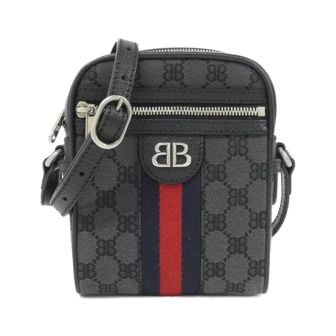 BALENCIAGA 680129 2103X Shoulder Canvas Black