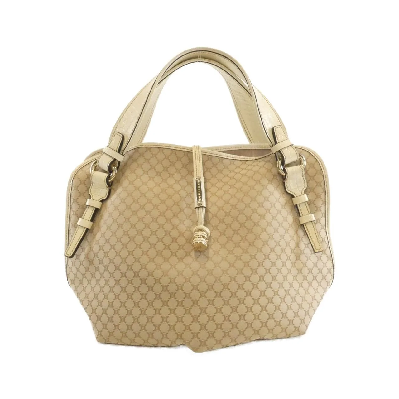 CELINE 160662BUN Shoulder Canvas White