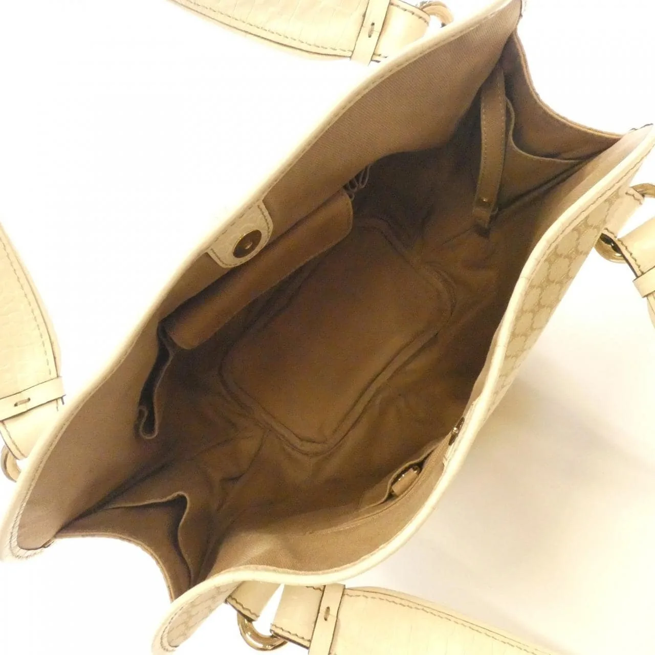 CELINE 160662BUN Shoulder Canvas White Canvas - Thumbnail 8