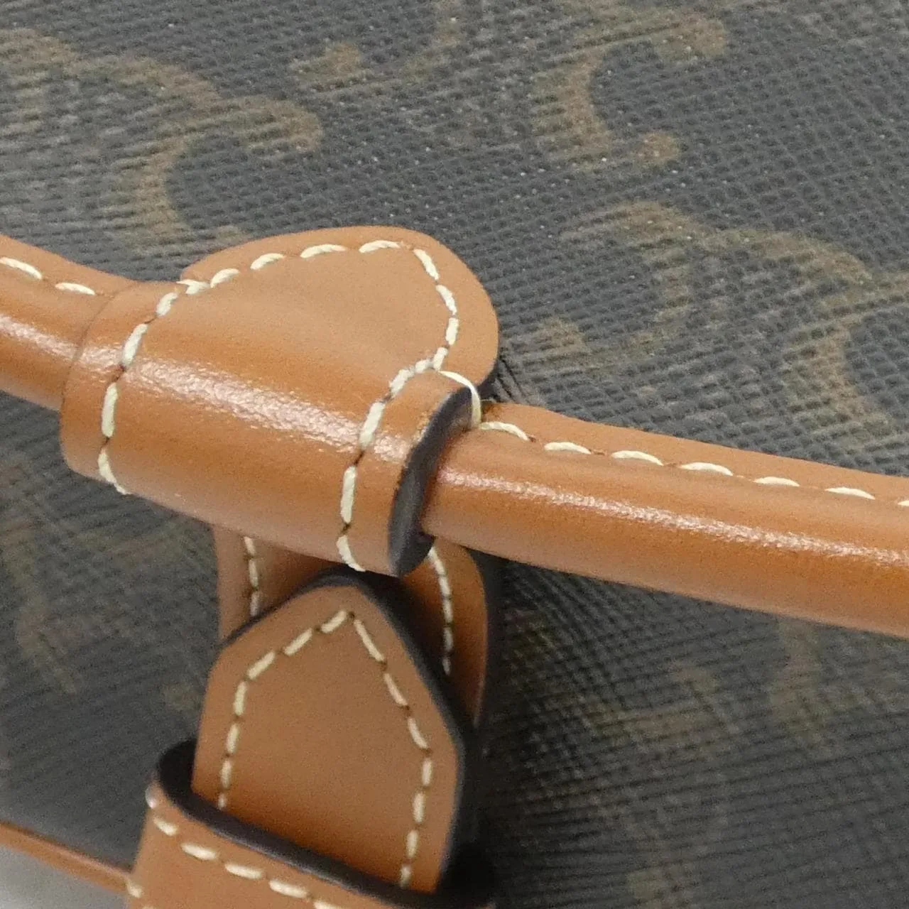 CELINE Triomphe 191502BZJ Shoulder Canvas 黑色 帆布 中古品A - 縮圖 3