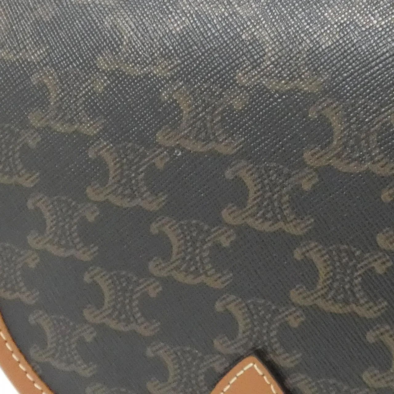 CELINE Triomphe 191502BZJ Shoulder Canvas 黑色 帆布 中古品A - 縮圖 6