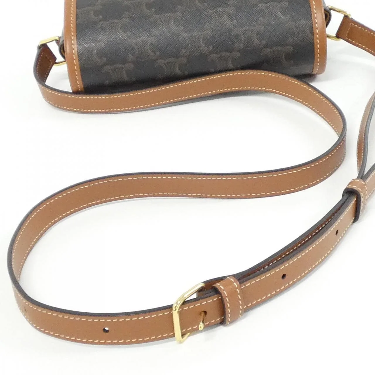 CELINE Triomphe 191502BZJ Shoulder Canvas 黑色 帆布 中古品A - 縮圖 8