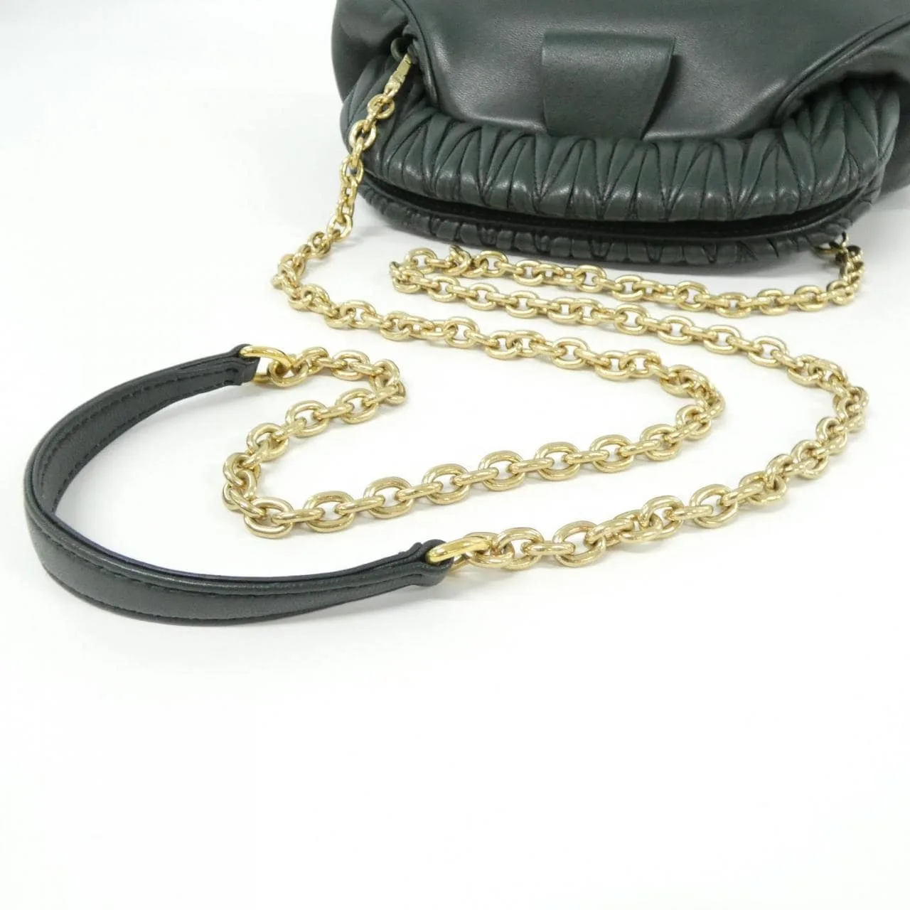 MIU MIU 5BF110 Shoulder 黑色 中古品A - 縮圖 7