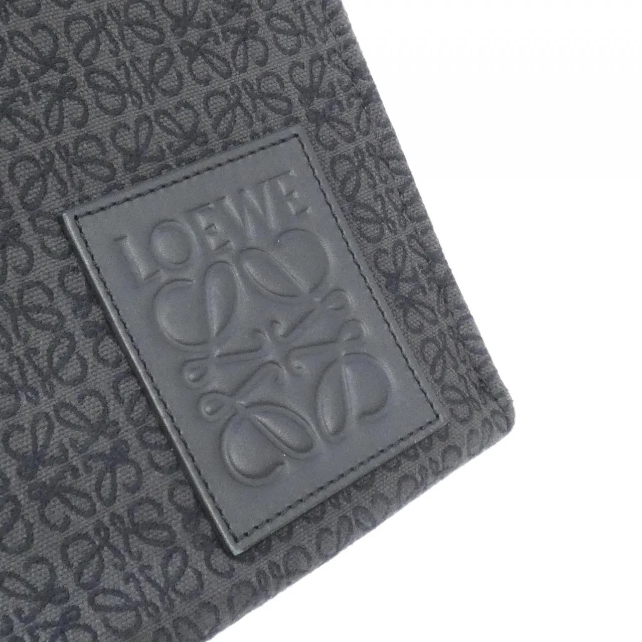 LOEWE A612A93X25 Tote Canvas 黑色 帆布 中古品A - 縮圖 4