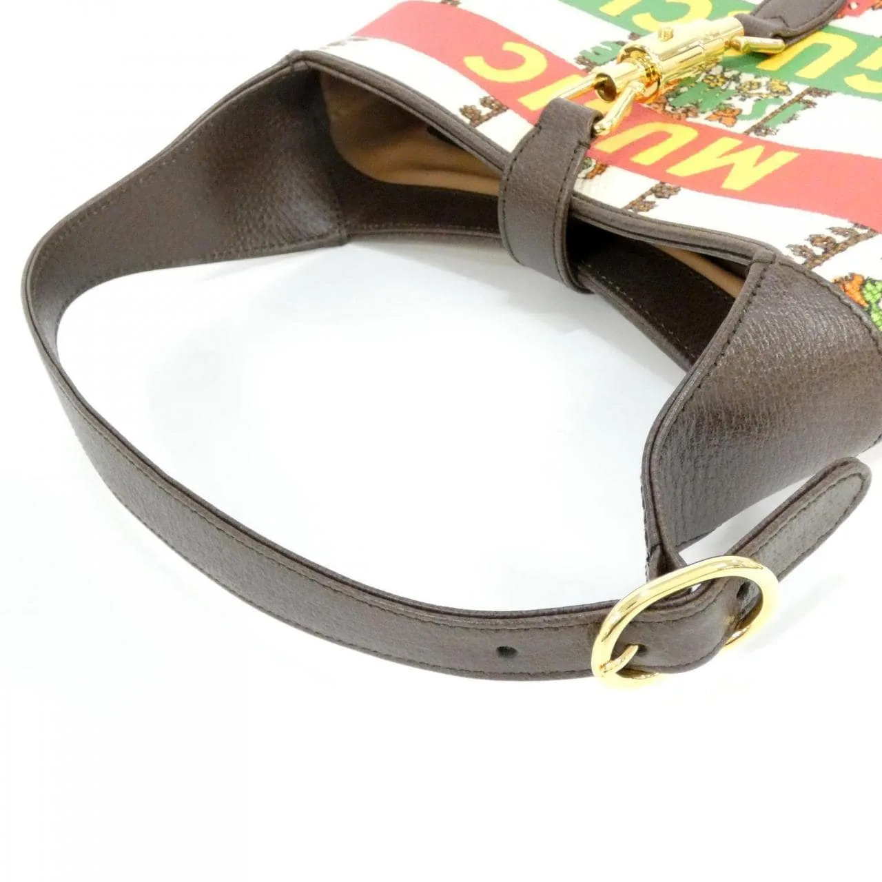 GUCCI Jackie 636706 Shoulder Canvas 棕色 帆布 中古品A - 縮圖 5