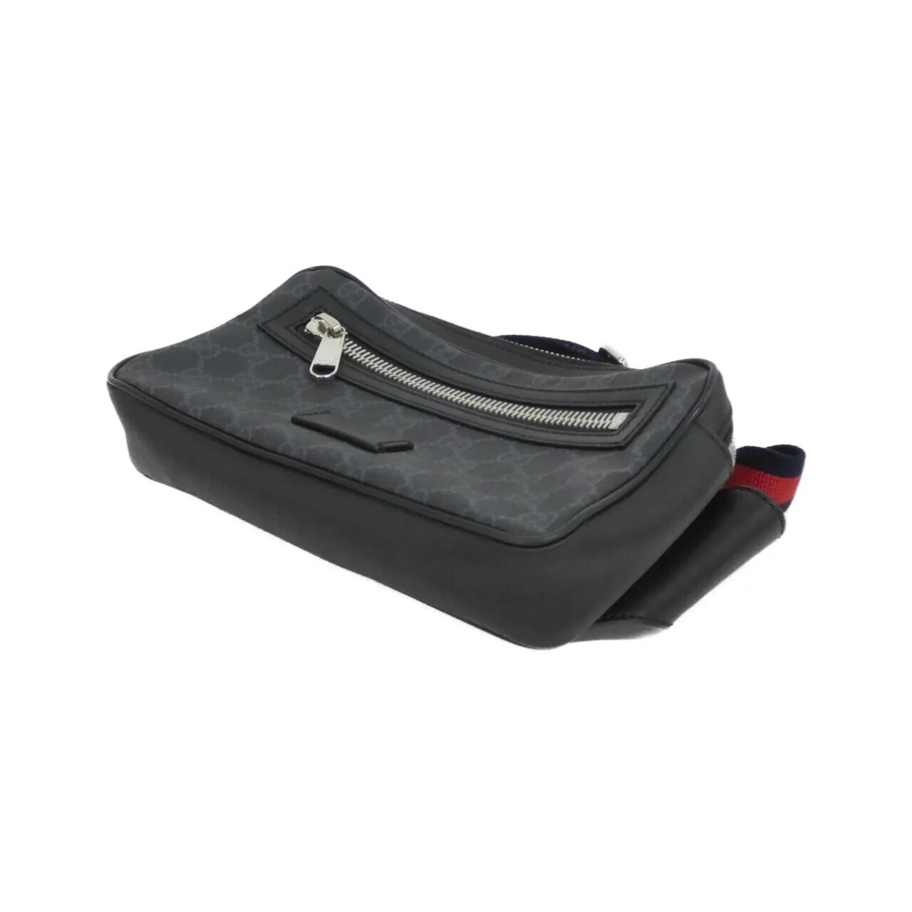 GUCCI 474293 K9RRN Belt Canvas 黑色 帆布 中古品A - 縮圖 3