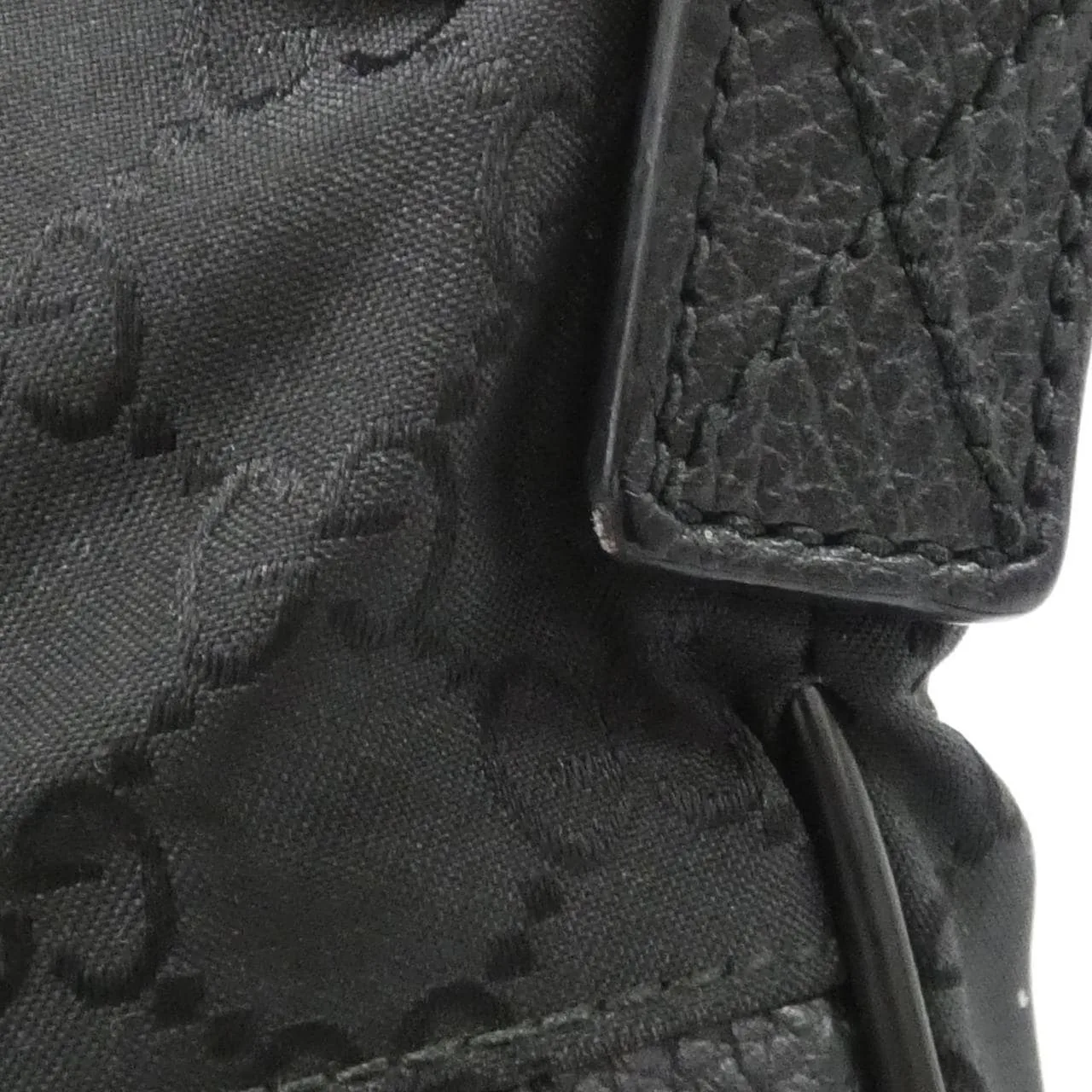 GUCCI 509639 G1XHN Shoulder Nylon 黑色 尼龍 中古品A - 縮圖 6