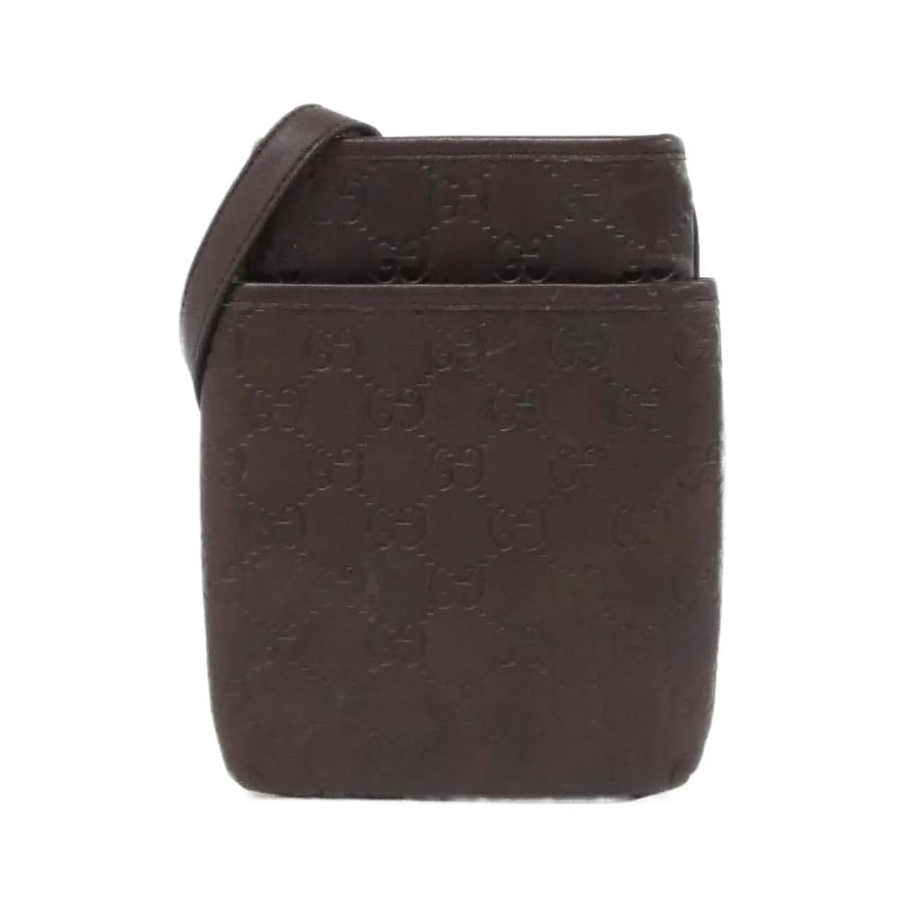 GUCCI 141863 Shoulder Leather Brown