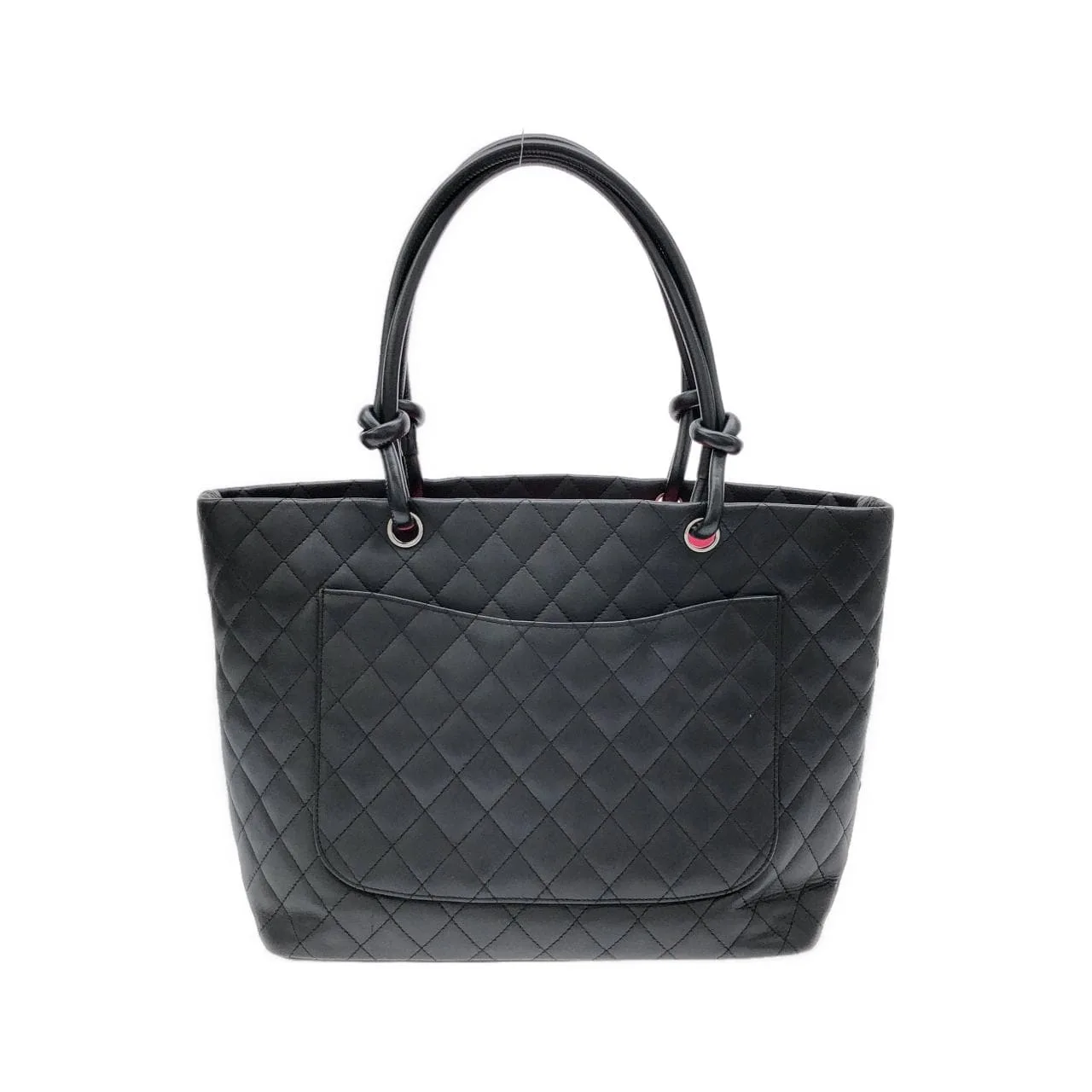 CHANEL Cambon 25169 Handbag Patent Leather Black Patent Leather Rank A - Thumbnail 2